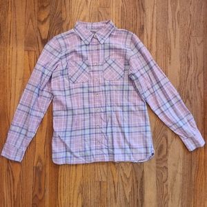 LL Bean Lightweight Women's Button-Up Flannel Size Small 100% Cotton